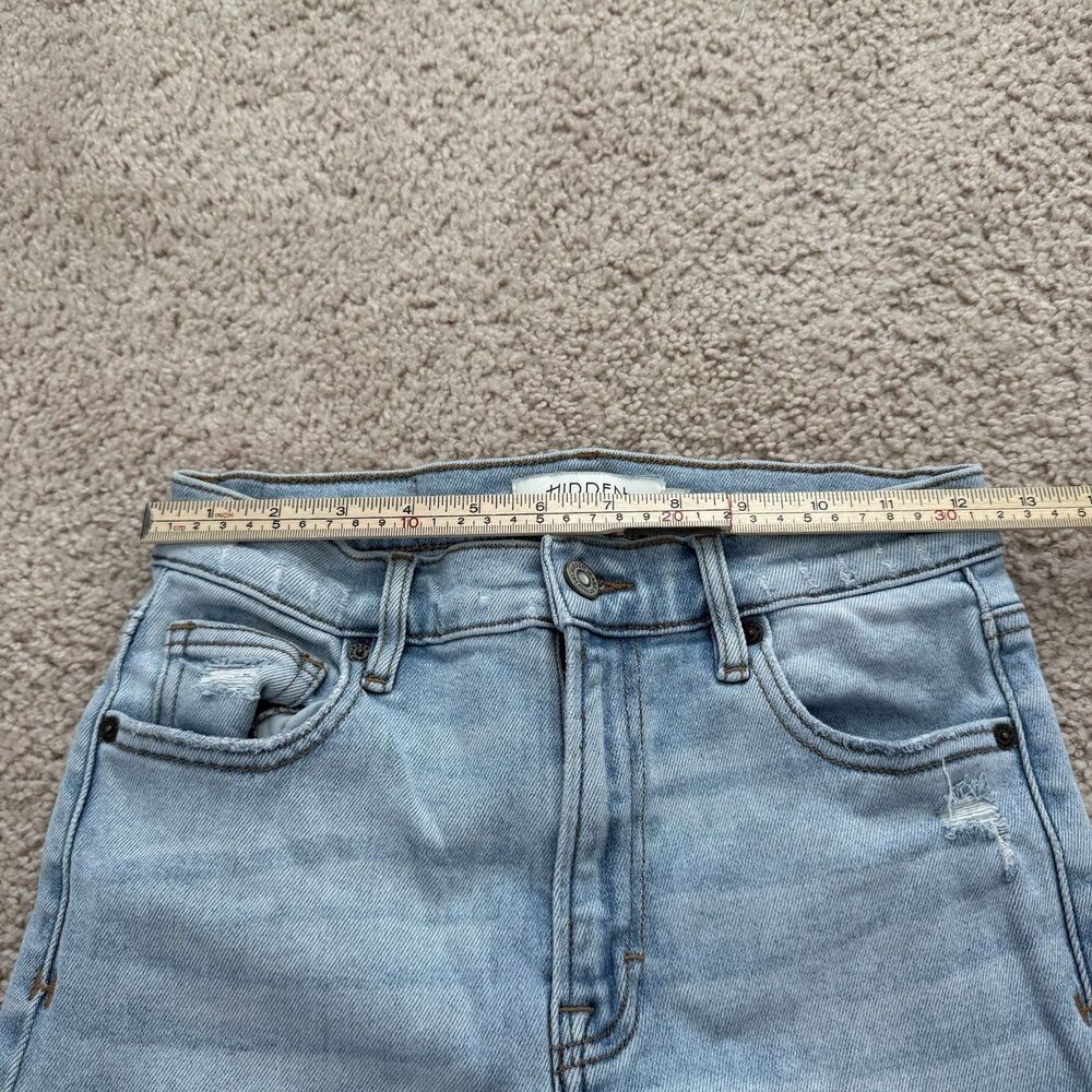 Hidden Los Angeles Wide Leg High Rise Light Wash Jeans Relaxed Stretch Sz 25 - Picture 4 of 9